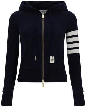 Thom Browne 4-Bar Stripe Hoodie - Blue