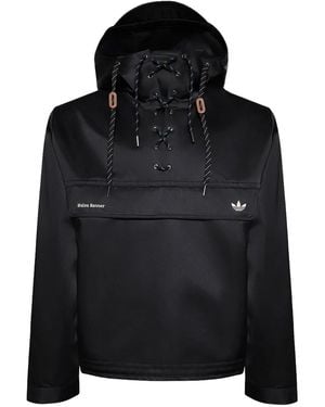 adidas X Wales Bonner Lace-Up Hoodie - Black