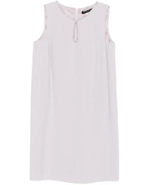 Marina Rinaldi Jewel-Embellished Midi Shift Dress - White
