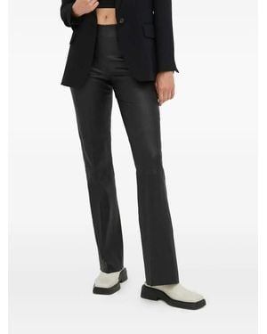 Day Birger et Mikkelsen Leather Flared Trousers - Black