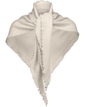 Allude Lettuce-Edge Scarf - Natural
