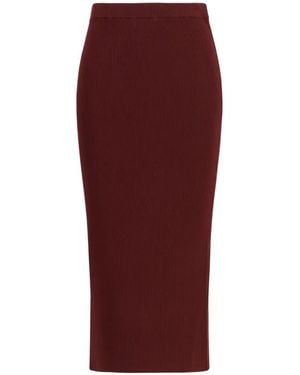 Weekend by Maxmara Ribbed-Knit Skirt - Red