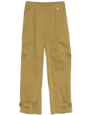 Carla G Button-Tab Cargo Trousers - Natural