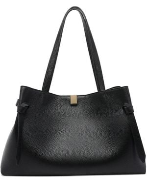 Yuzefi Gyoza Leather Shoulder Bag - Black