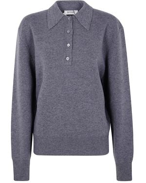 Rohe Compact Polo Jumper - Blue