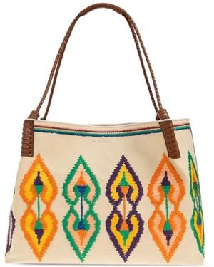 Etro Cabas Libra Médium À Broderies - White
