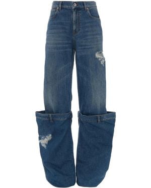 JW Anderson Distressed Bucket Jeans - Blue