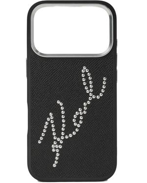 KARL LAGERFELD Signature Iphone 17 Pro Case - Black