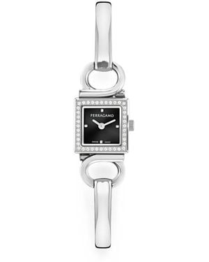 Ferragamo Gancio Evo Bangle 18Mm Watch - White