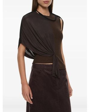 Christopher Esber Collision Draped Top - Black