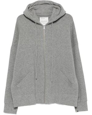 Extreme Cashmere Long-Sleeves Zip Hoodie - Gray