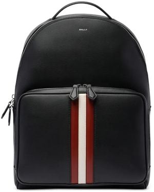 Bally Mythos Stripe-Detail Backpack - Black