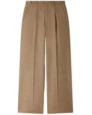Sandro Wide-Leg Wool Suit Trousers - White