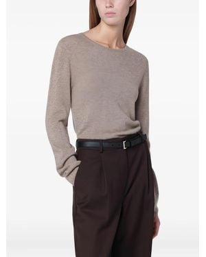 Almada Label Long-Sleeve Jumper - Grey