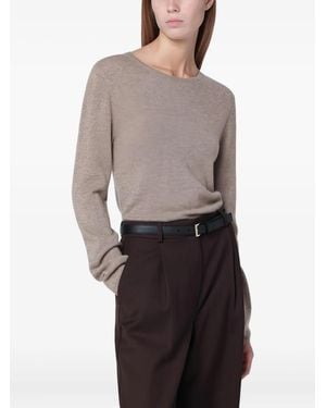 Almada Label Long-Sleeve Sweater - Gray