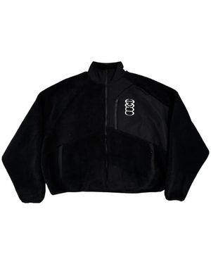 HMDD Polar Fleece Zip-Up Jacket - Black
