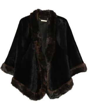 Nour Hammour Chaqueta Olympe Asimétrica Con Ribete De Piel De Borrego - Negro