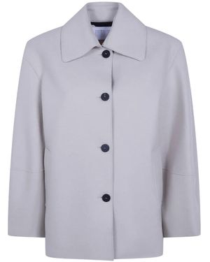 Harris Wharf London Button-Fastening Wool Jacket - Blue