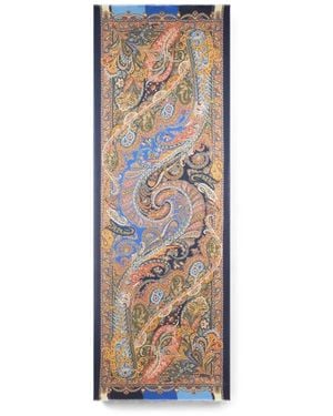 Etro Schal Mit Paisleymuster - Blau