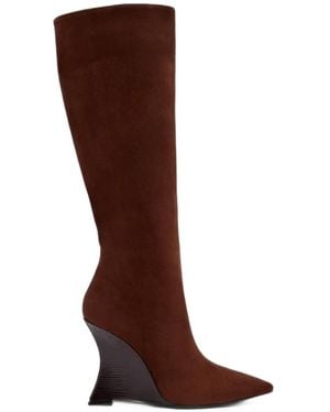 Femme LA Eros Wedge Boots - Brown