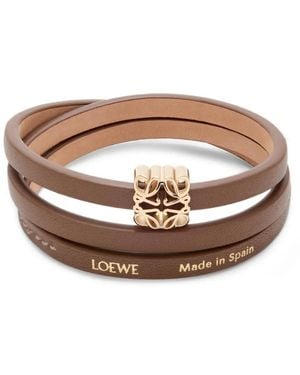 Loewe Anagram Bombé Twist Leather Bracelet - Pink
