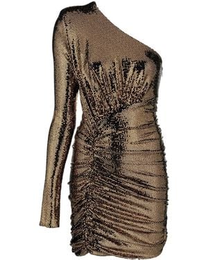 Alexandre Vauthier Sequin-Embellished Ruched Dress - Black