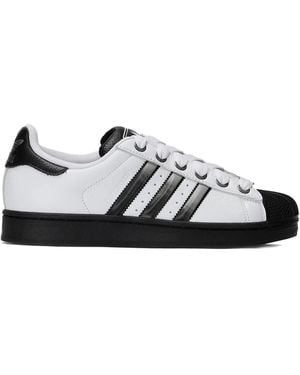 adidas Superstar Ii Shell-Toe Striped Trainers - Black