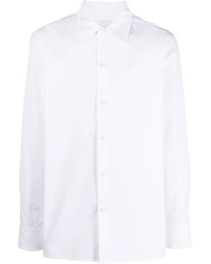 Jil Sander Pointed-Collar Organic-Cotton Shirt - White