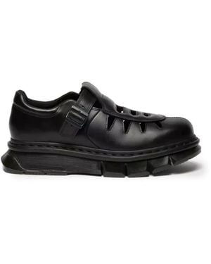 Dr. Martens Qubist Fisherman Buckle-Fastening Cut-Out Shoes - Black