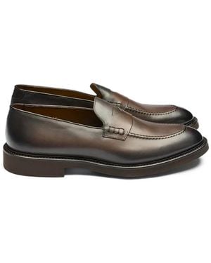 Doucal's Leather Loafers - Brown