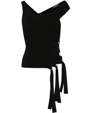 Mugler Bandage Knitted Top - Women's - Elastane/viscose/polyamide - Black