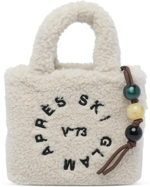 V73 Borsa Tote Ski Glam Con Logo - Bianco