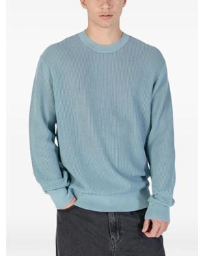 Calvin Klein Waffle-Knit Jumper - Blue