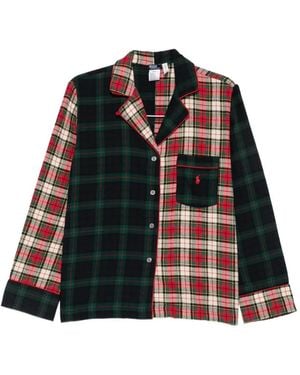 Polo Ralph Lauren Patchwork Plaid Pyjamas - Black
