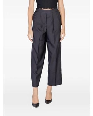 Ichi Ihzimmie Pleated Wide-Leg Trousers - Blue