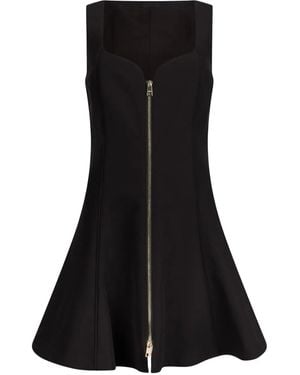 Liu Jo Zip-Front Pleated Dress - Black