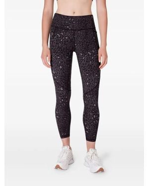 Sweaty Betty Leopard-Print Leggings - Blue