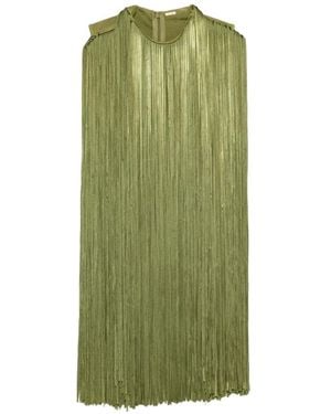 Cult Gaia Robe Courte Monica À Franges - Green