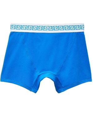 Versace Cotton-Jersey Trunks - Blue