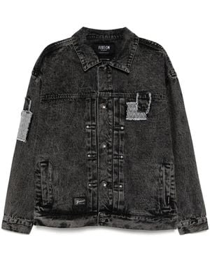 FIVE CM Patchwork Denim Jacket - Black
