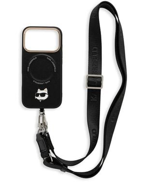 KARL LAGERFELD Coque D'Iphone 17 Pro À Breloque Chat - Black