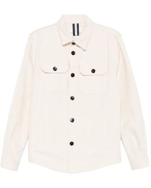 Profuomo Panelled Shirt Jacket - White
