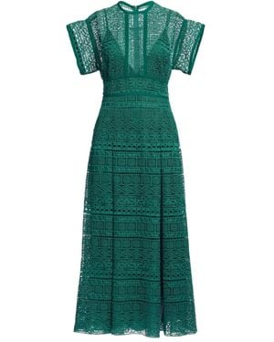 Elie Saab Minikleid aus Makramee - Grün