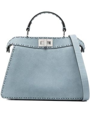 Fendi Small Peekaboo Iseeu Tote Bag - Blue
