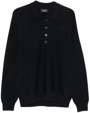 AROVESCIO Half-Button Jumper - Black