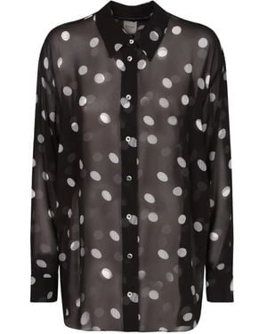 Paul Smith Polka-Dot Sheer Shirt - Black
