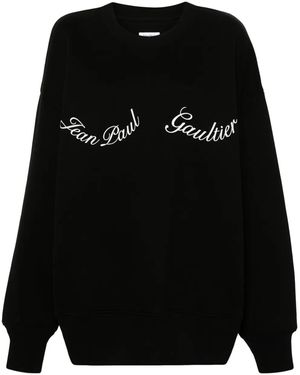 Jean Paul Gaultier Sudadera con logo estampado - Negro