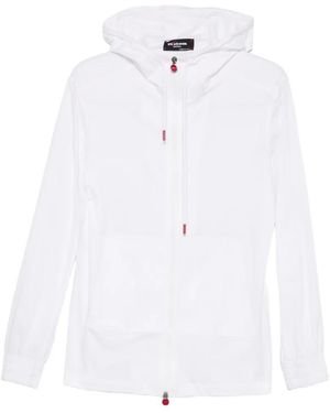 Kiton Sudadera Con Capucha Y Cremallera - Blanco