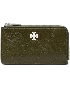 Tory Burch Quilted Calf Leather Cardholder - Green
