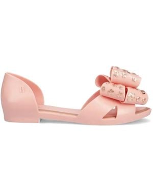 Melissa Seduction Vi Ad Bow-Detail Floral-Print Sandals - Pink